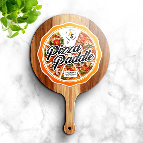 Paddle design with the title 'Logo and label design for andy's select'