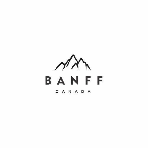Tourism logo with the title 'Logo for Banff Canada'