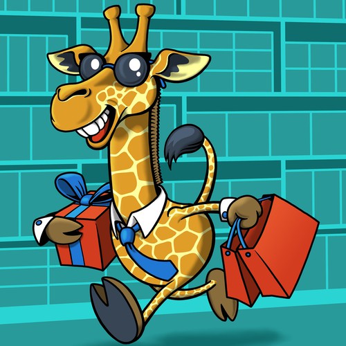 Shopping design with the title 'Shopping Giraffe'