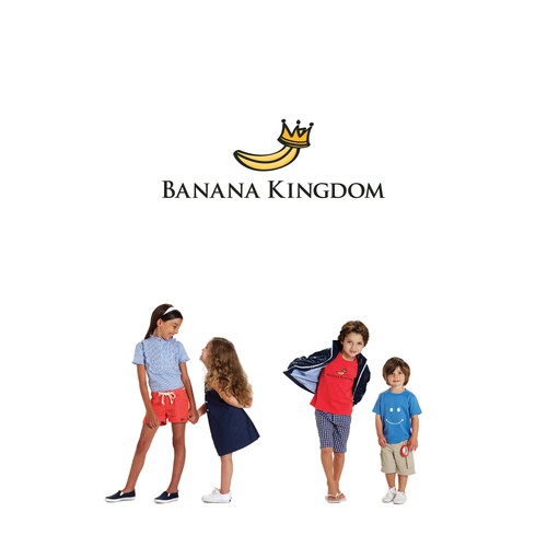 Banana logo with the title 'Logo for girls/boys casual clothing'