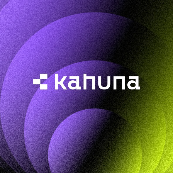Green design with the title 'Trendy brand identity design for Kahuna Connect'