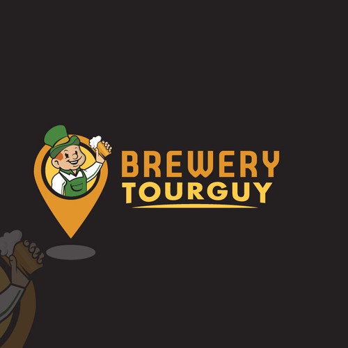 Tour logo with the title 'Brewery tour guide'