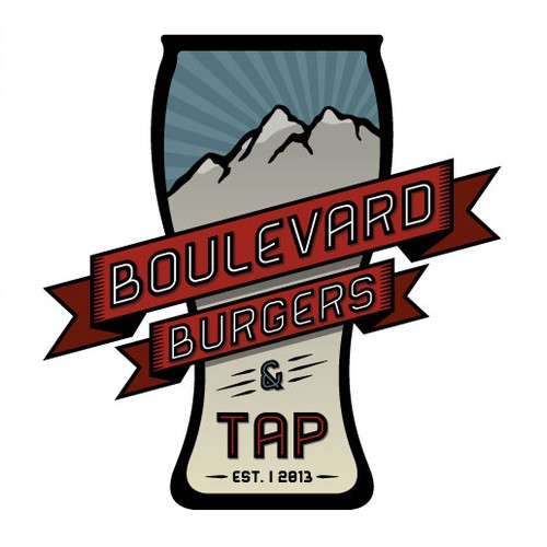 Tap design with the title 'Boulevard Burgers & Tap'