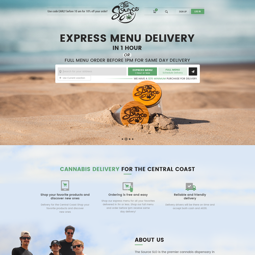 Retail website with the title 'Website Design'
