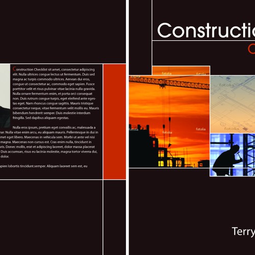 Architecture book cover with the title 'Book cover design'