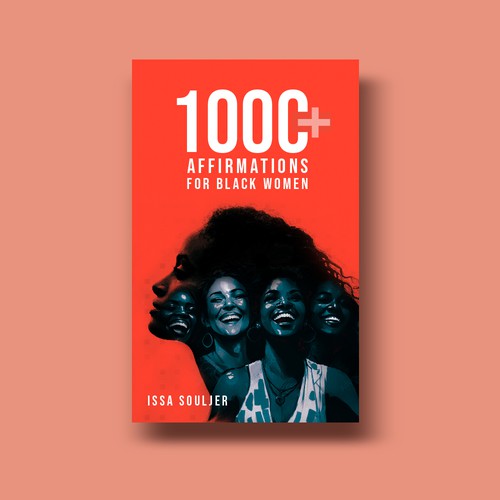 Black book cover with the title '1000 Plus Affirmations e book cover'