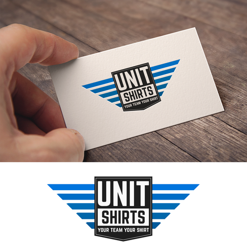 Basic logo with the title 'Unit Shirts'