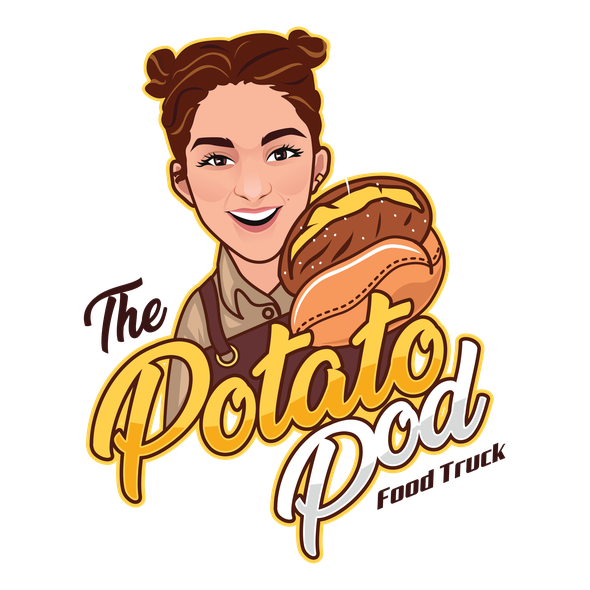 Chef logo with the title 'THE POTATO POD'
