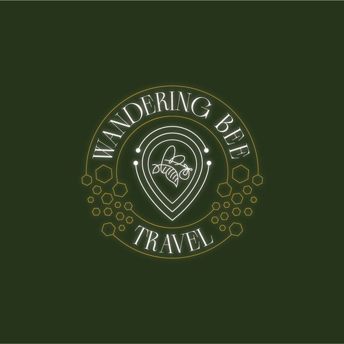 Beehive logo with the title 'Art Deco Style for Luxury Travel Logo'