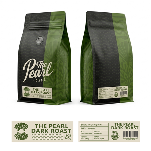 Packaging with the title 'Coffee Bag Label '