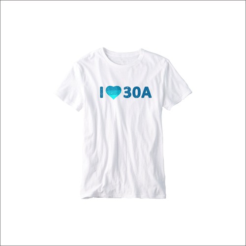 Heart t-shirt with the title 'Create cool retro images for tshirts in a bad ass beach town.'