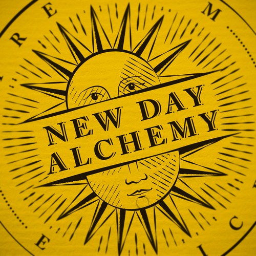 Alchemy logo with the title 'New Day Alchemy Logo.'