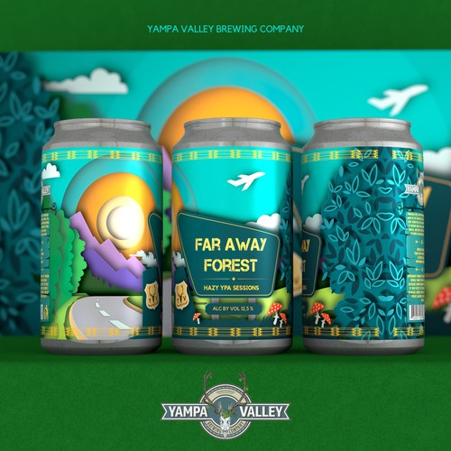 Beer can design with the title 'Craft beer label design and illustration'