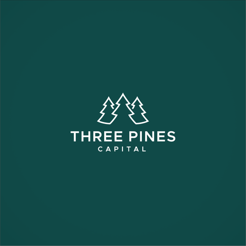 Linear logo with the title 'THREE PINES capital'