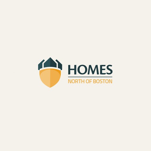 Sans serif logo with the title 'Logo concept for a real estate business'