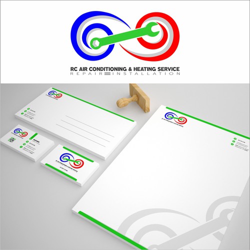 Wind logo with the title 'RC AIR CONDITIONING & HEATING SERVICE REPAIR INSTALLATION for carol.psr'