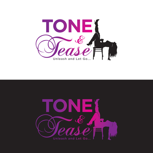 Workout logo with the title 'Unique - Sexy/Fun Logo for Tone and Tease'