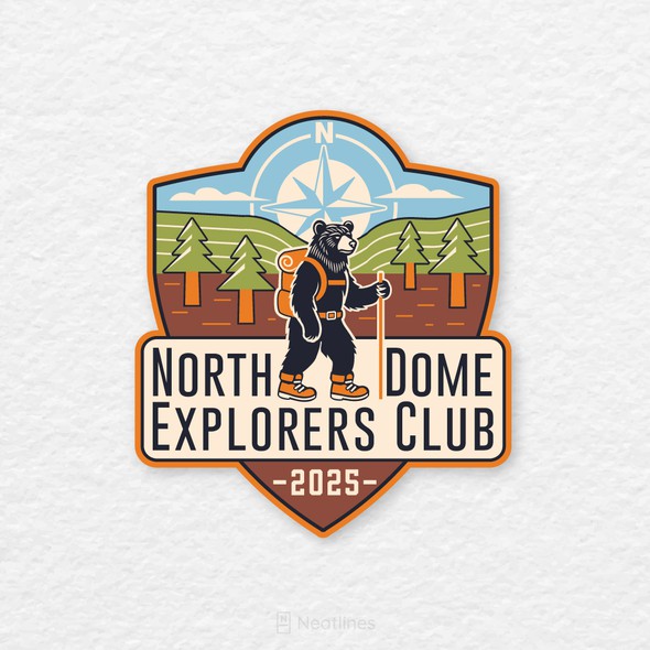 Nature design with the title 'North Dome Explorers'