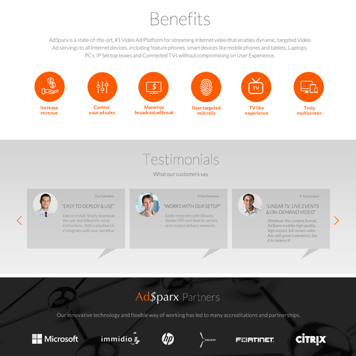 Bootstrap website with the title 'Website for Ad technology company'