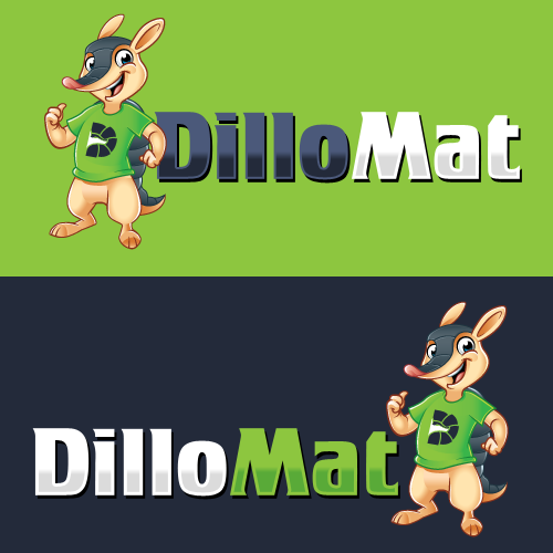 Armadillo design with the title 'Create awesome Armadillo character for my Dillomat business because you rock!'