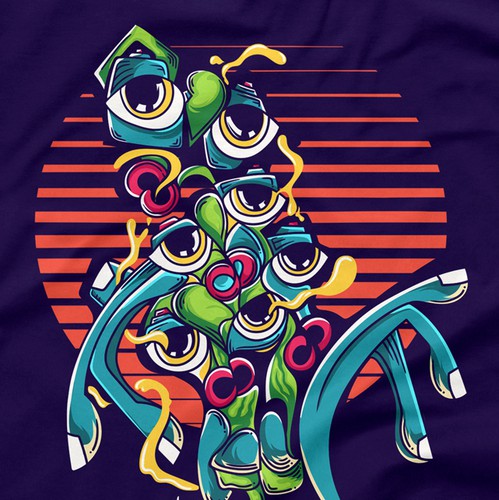 Abstract t-shirt with the title 'tshirt design abtract'