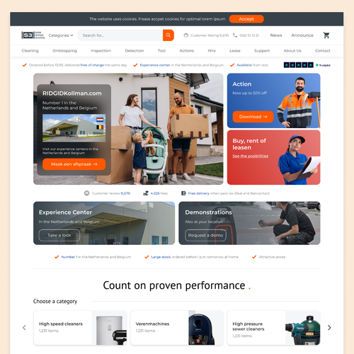 Redesigned website with the title 'E-commerce Homepage Design'