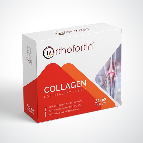 Medicine packaging with the title 'package and Logo design'