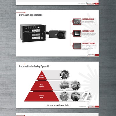 Laserax PowerPoint template design