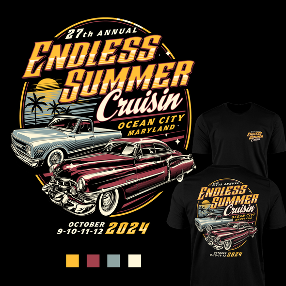 Classic t-shirt with the title 'Endless Summer Cruisin 2024'