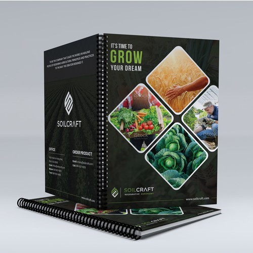 Print ad design with the title 'Spiral Front Cover and Back Cover Design for Soilcraft'