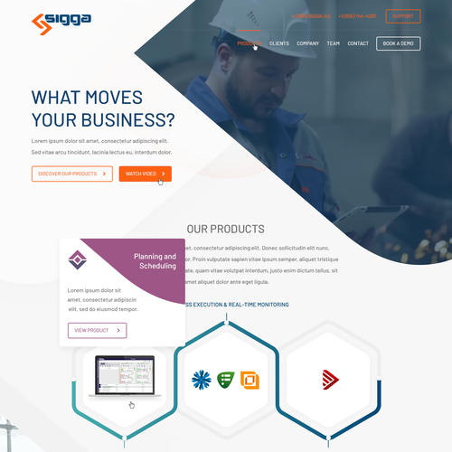 Geometric website with the title 'Bespoke, geometric style web design'