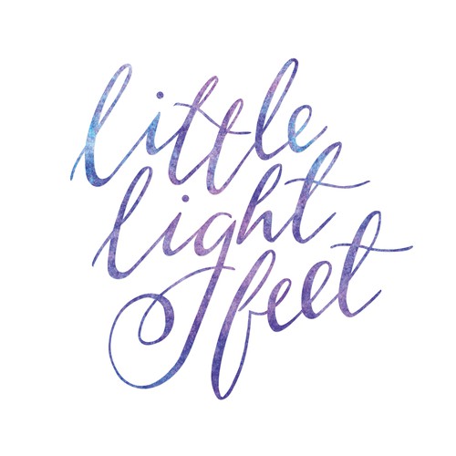 Typographic logo with the title 'Little Light Feet'