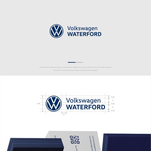 Automotive brand with the title 'Brand Design for Volkswagen Waterford'