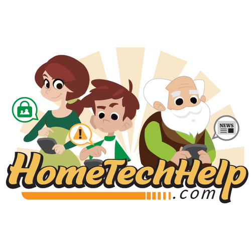 WiFi design with the title 'HomeTechHelp.com'