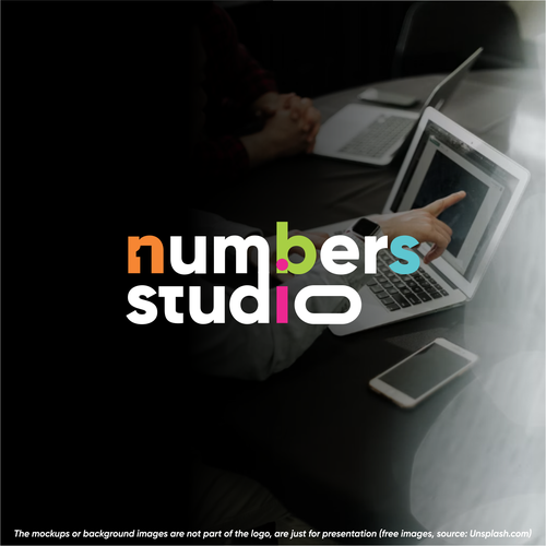 Business design with the title 'Numbers studio'