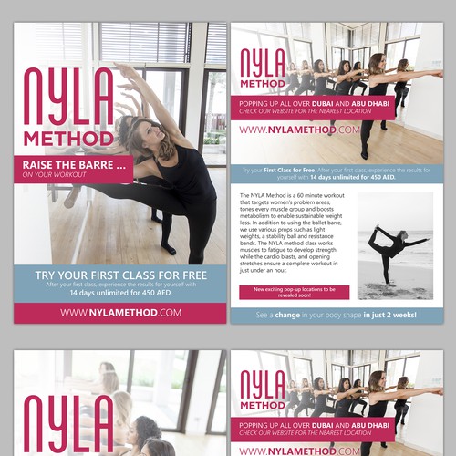 Workout design with the title 'Create a Cool flyer'