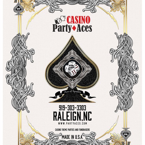 CorelDRAW illustration with the title 'Ace of spades'