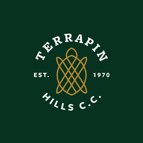 Tortoise logo with the title 'Golf club turtle logo'