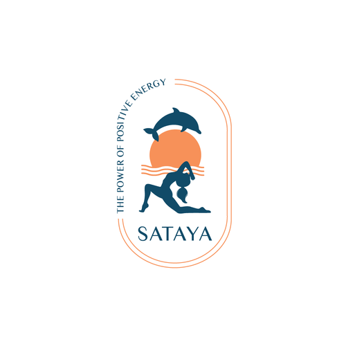 Dolphin logo with the title ' Logo for Yoga-Dolphin Retreats'