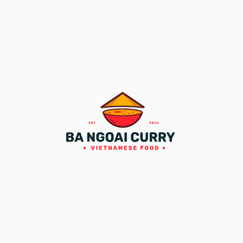 Curries logo with the title 'BA NGOAI CURRY Logo Design'