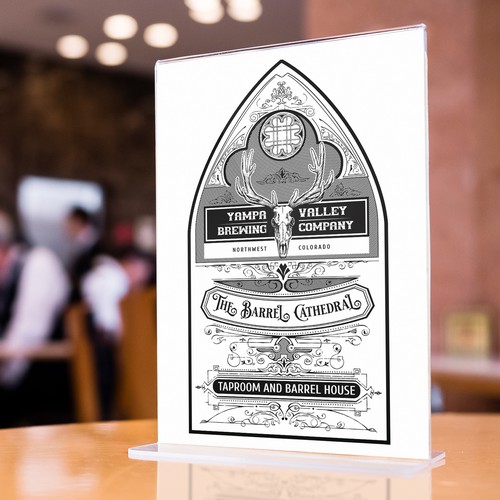 Vintage artwork with the title 'Signage for craft brewerry'