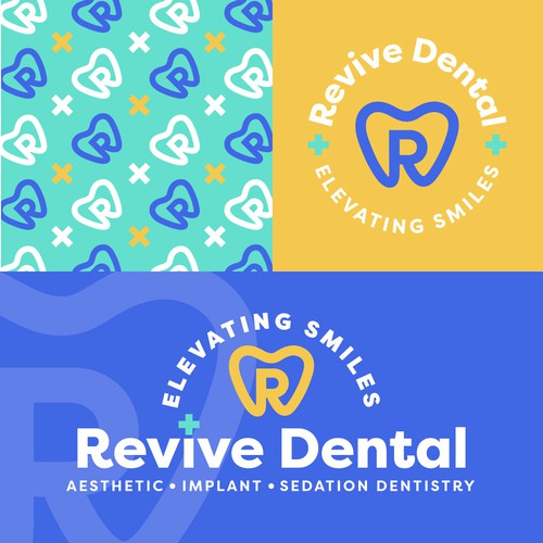 Pattern brand with the title 'Bold Logo Concept for Revive Dental'