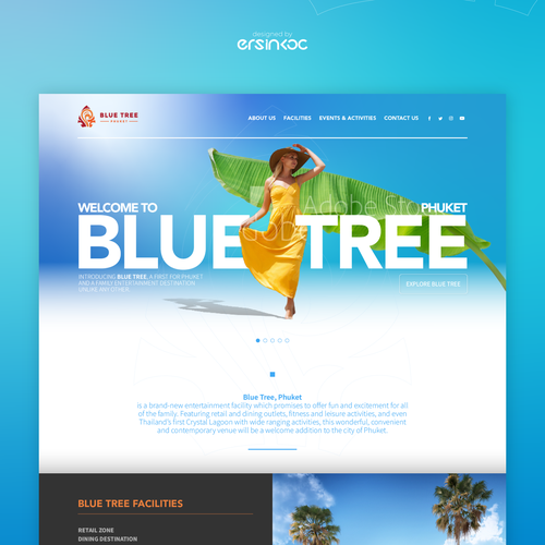 Holiday website with the title 'Blue Tree Phuket Website '