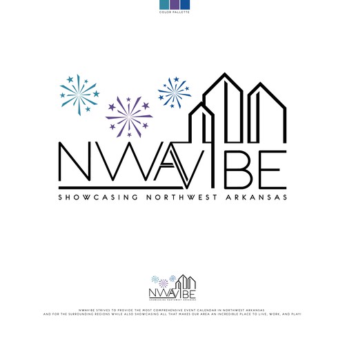 Living design with the title 'NWAVIBE Logo Design'