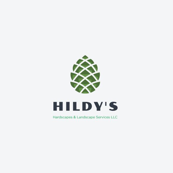 Simple modern logo with the title 'simple pinecone logo'