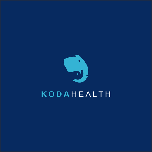 Healthcare logo with the title 'Negative Space Elephant Logo'