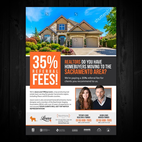 Real estate design with the title 'Flyer for Real Estate team'