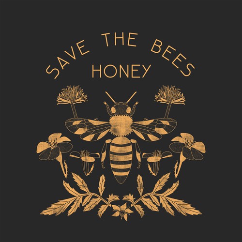 Animal t-shirt with the title 'BEE'