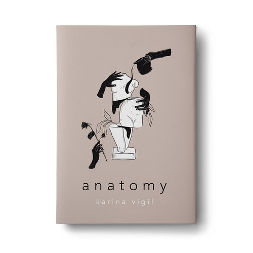 Poetry design with the title 'Anatomy - Karina Vigil'