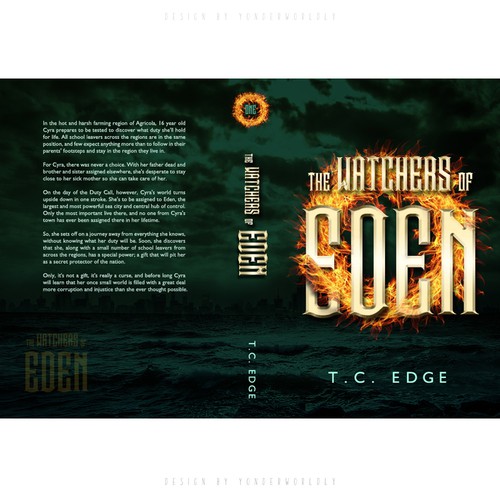 Fire book cover with the title 'YA Dystopia with Bold Typography'